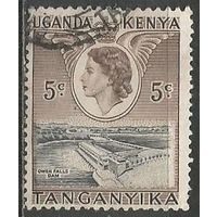 Кения Уганда и Танганьика. Королева Елизавета II. ГЭС на Ниле. 1954г. Mi#92.