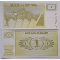 Словения 1 толар 1990 года UNC