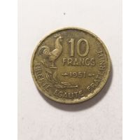 Франция 10 франков 1951