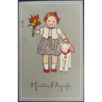 Детская пасхальная открытка. Швейцария. 1917 г.