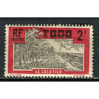 Французские колонии - Того - 1924 - Кокосовая плантация 2С - [Mi.66] - 1 марка. MH.  (Лот 40Jw)-T9P1