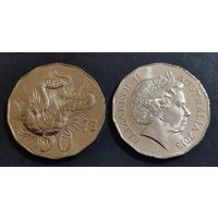 Австралия 50 центов 2013 г. Год Змеи