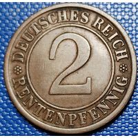 Германия 2 рейспфеннига 1924 г. J
