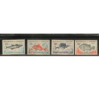 Дагомея-1965(Мих.258-261) ,** ,  Морская  Фауна ,Рыбы(полная серия)