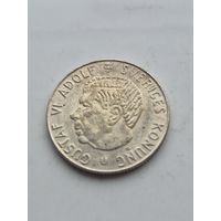 1 крона 1964 года Швеция. Серебро 400. Монета не чищена. 45412