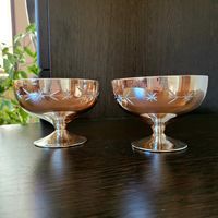 Креманка, стекло с золотым покрытием, 2 шт. одним лотом.