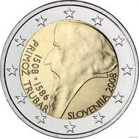 2 евро 2008 Словения Примож Трубар UNC из ролла
