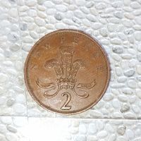 2 новых пенса 1979 года Великобритания. Королева Елизавета 2. Родная патина!