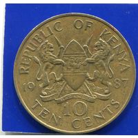 Кения 10 центов 1987