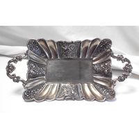 Визитница Поднос для визиток 30 х 15 см Серебрение