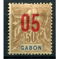 Французские колонии - Габон - 1912г. - аллегория, надпечатка 05 на 30 с - 1 марка - MH [Mi 77]. #4-W1-129-A-1