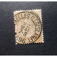 Бельгия \47с\1893  Король Леопольд Mi57. штемпель парламента в Брюсселе
