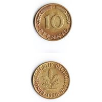 10 пфеннигов Германия 1950 года(F)