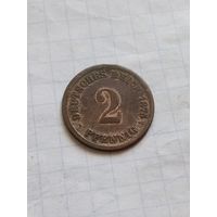 2 пфеннига 1875 года