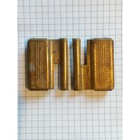 Пряга для ремня двузубая латунь СССР