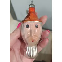 Елочные игрушки, стекло, голова, голова дровосека