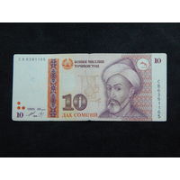 Таджикистан 10 сомони 1999г.