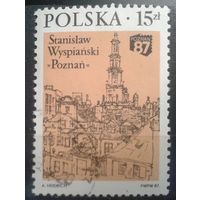 Архитектура. Польша 1987 Ратуша в Познани выставка марок гаш/П1 261