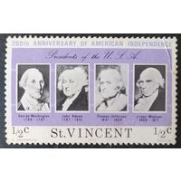 St.vincent 1975 200л US 1 из 10, без клея.