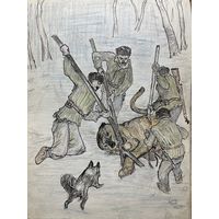 Рисунки Охота