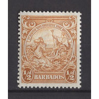 1938 Барбадос /Barbados** 0.5d стандарт Герб колонии Колесница Король Георг VI  SG#248с