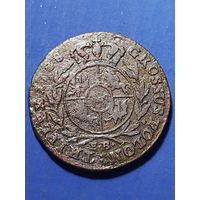 3 гроша 1788 г. Номинал"GROSSUS" на реверсе, более редкая разновидность. Станислав Август Понятовский, без мц.