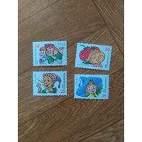 Россия серия марок 1992 г. Мультфильмы.