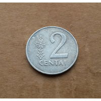 Литва, 2 цента 1991 г., алюминий