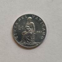 Ватикан 1 лира 1963 г.