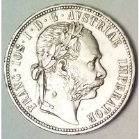 РАСПРОДАЖА!!! - АВСТРИЯ 1 флорин 1879 год "ФРАНЦ ИОСИФ I" (серебро)