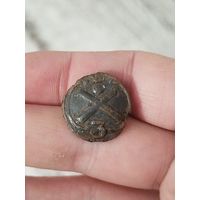 Пуговица,Франция 1812 гоб ,3 батальон арт.обоза,олово,с рубля