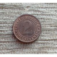 Werty71 Германия 2 пфеннига 1924 J