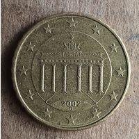 Германия 10 евроцентов 2002 г., Отметка мд: "G" - Карлсруэ, KM# 210