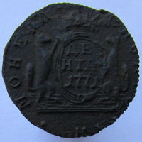 Денга 1771 КМ, Сибирь. ИНКУЗ, достаточно редкий брак на сибирских монетках.