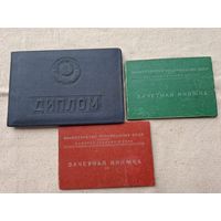 Диплом,документы,Бсср ,1950-х, все что на фото,МВД,