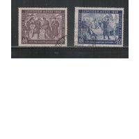 Германия-1948,(Мих.198-199) гаш.,  Лейпцигская ярмарка, Советская зона оккупации,(полная серия)