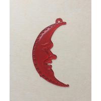 Редкая Елочная игрушка Месяц, пластик