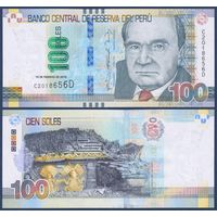 Перу, 100 солей 2015 г., P-195 (C, министр Хорхе Басадре Громанн, археологический комплекс Гран-Пахатен), UNC