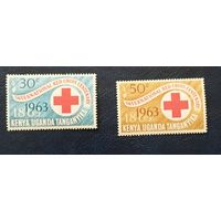Кения-Уганда-Таньганика** 1963 омнибус британского содружества 100 красному кресту полная серия