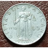 Ватикан 5 лир, 1952     ( 1-4-4 )