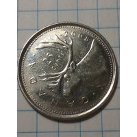 25 центов  Канада 2008  год.