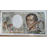 Франция 200 франков 1983 г., P:155а, 1981-1986 sign. P.A.Stroll  J.J.Trohche B.Dentaud. Серия  1 - 43