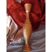 Ваза латунная с гравировкой 34 см. красивый антураж