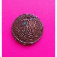 2 копейки 1758 года. Не чищена.с рубля