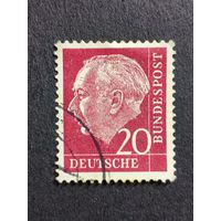 Германия 1954. Профессор, доктор Теодор Хойс (1884-1963), 1-й президент Германии