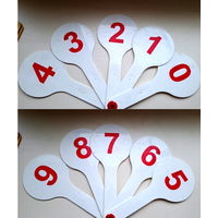 Веер цифр от 1-10, двухсторонний, пластиковый, б.у