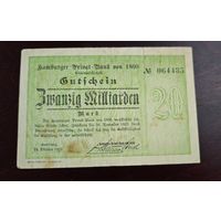 20 МИЛЛИАРДОВ марок 1923 год Германия