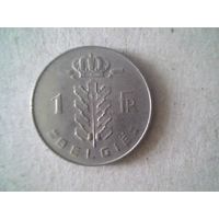 Монеты. Бельгия 1 франк 1977