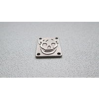 Череп, нашивка ,Металлическая нержавеющая сталь. Военная ,Стильная.