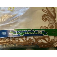 Скатерть и 6 салфеток, лен, вышивка, Фабрика художественных изделий Купава СССР